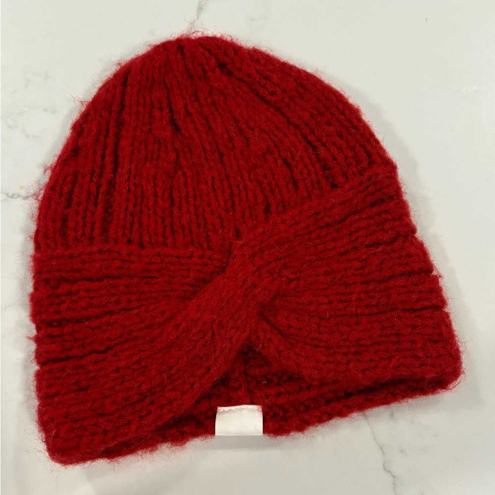 Vibrant Red Turban Style Winter Beanie, CLAP by Rella for Target